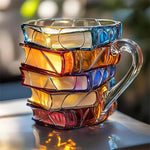 Taza Única Hecha a Mano en 3D para los Amantes de la Lectura